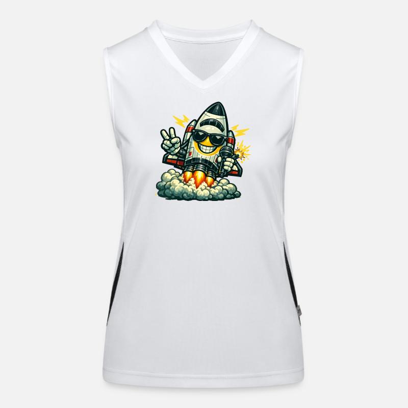 Canard Fusée Spatiale avec Micro Débardeur respirant contrasté Femme