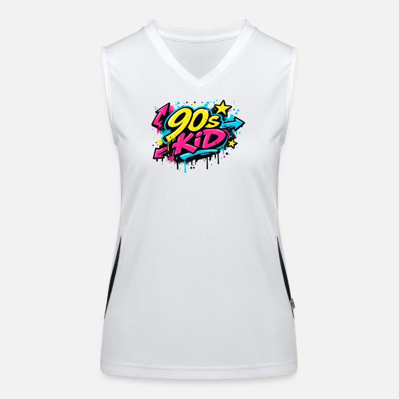 90s Kid Graffiti Burst Funktionelles Kontrast-Tank Top für Frauen