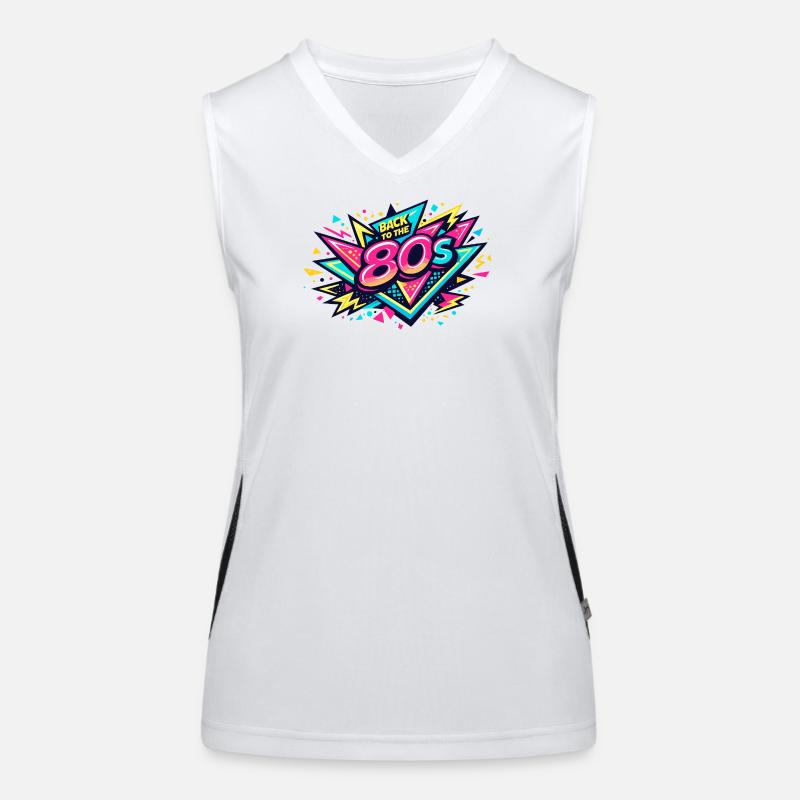Back to the 80s Neon Burst Funktionelles Kontrast-Tank Top für Frauen