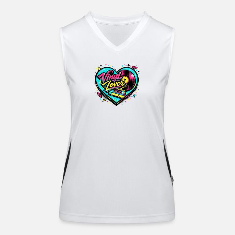 Vinyl Herz Neon Funktionelles Kontrast-Tank Top für Frauen