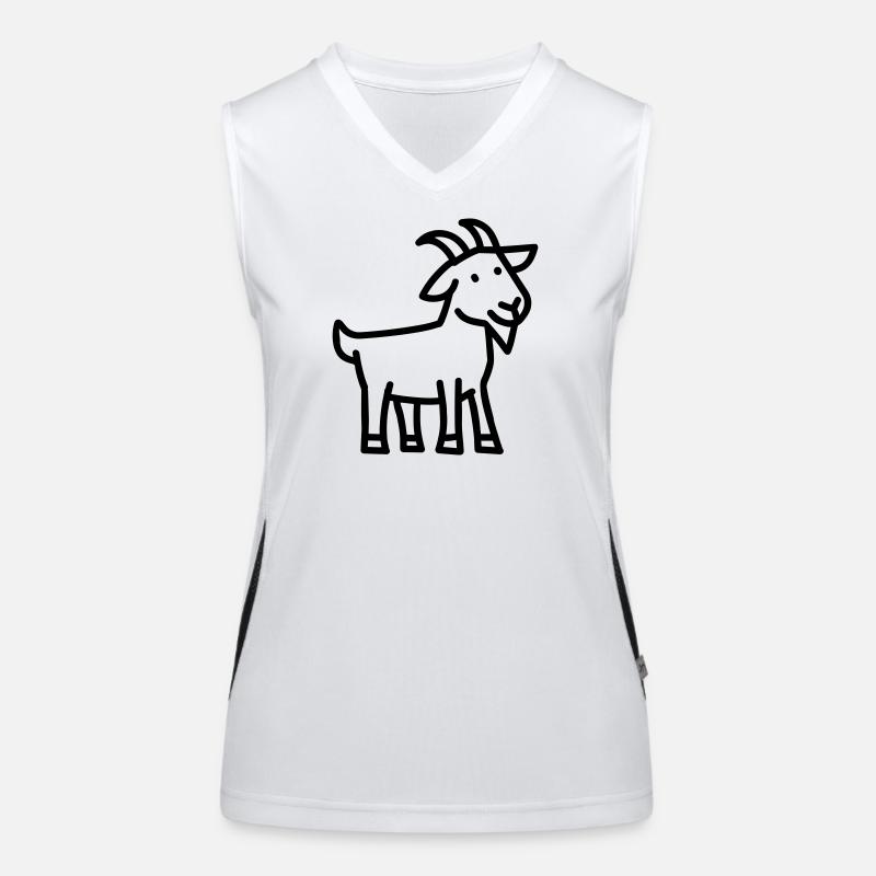 Ziege Funktionelles Kontrast-Tank Top für Frauen