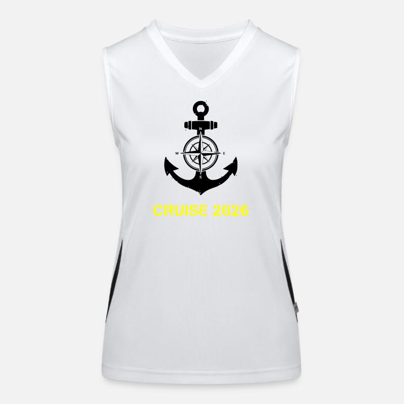 Croisière 2026 Anchor Compass Débardeur respirant contrasté Femme