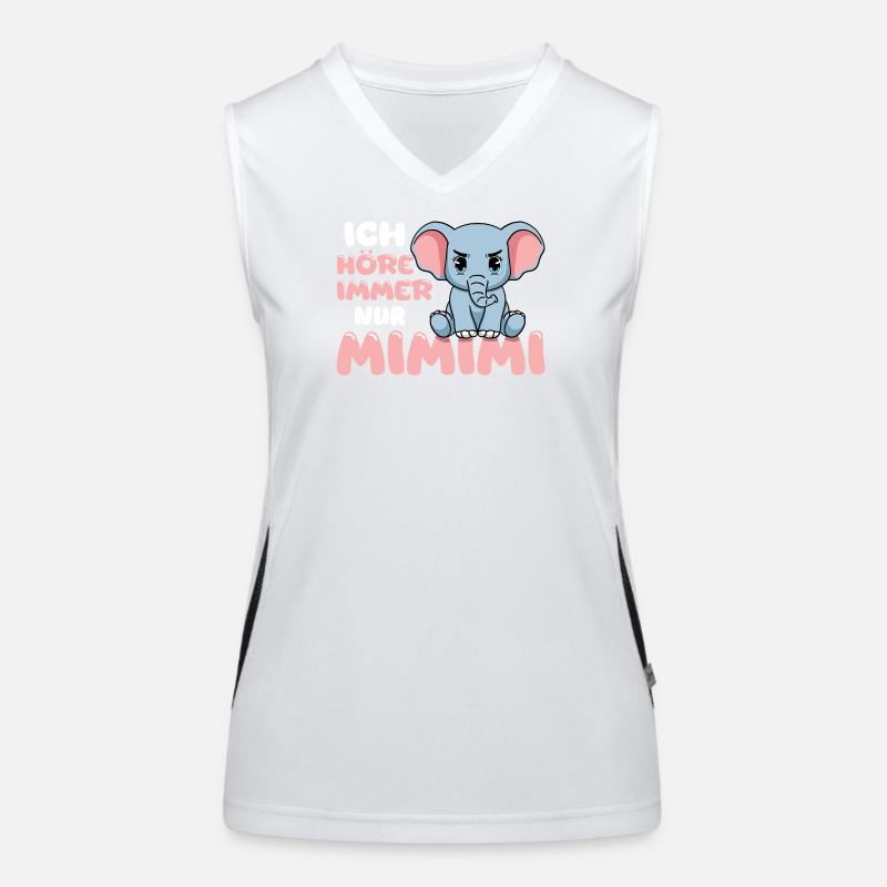 Ich Höre Immer Nur Ein Mimimi Elefant Funktionelles Kontrast-Tank Top für Frauen