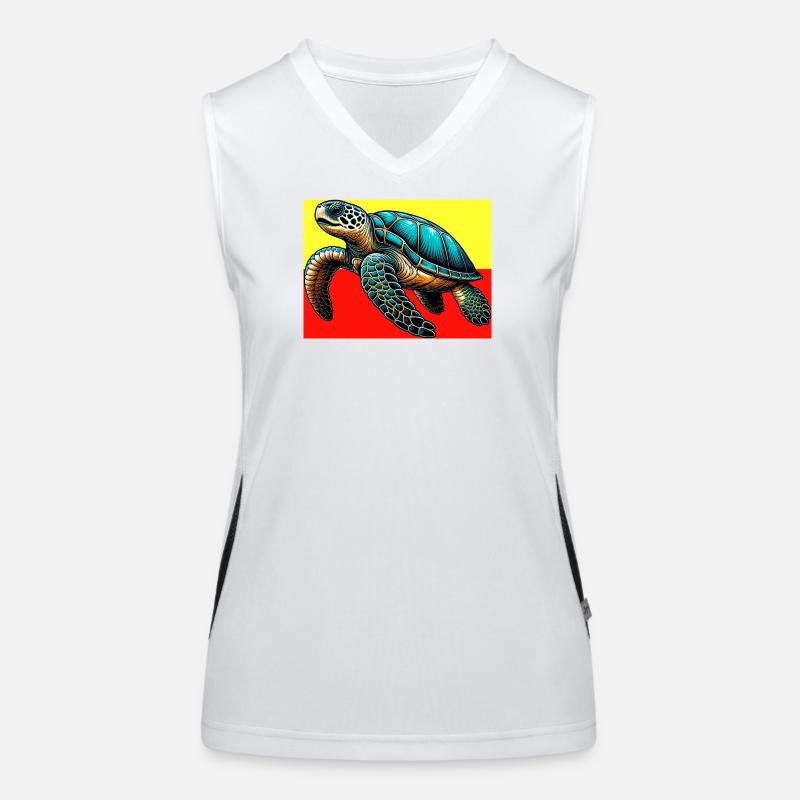 Schildkröte Funktionelles Kontrast-Tank Top für Frauen