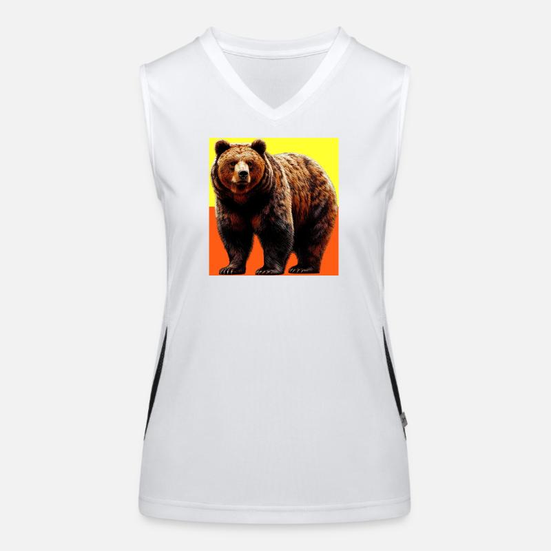 Bär Funktionelles Kontrast-Tank Top für Frauen