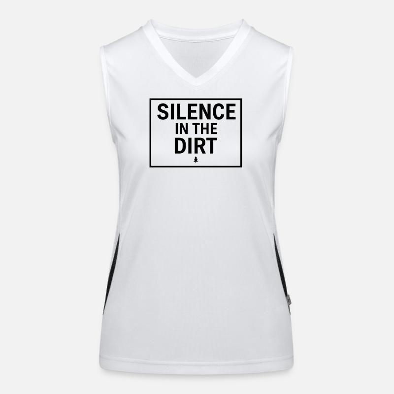 Schweigen im Dreck Schweizer Typografie-Tee Funktionelles Kontrast-Tank Top für Frauen