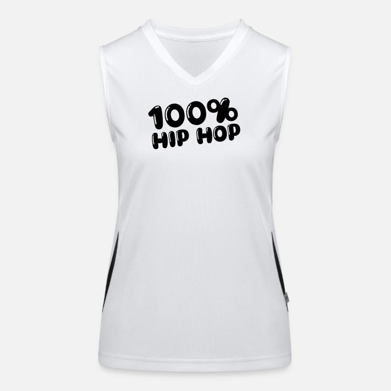 100% Hip Hop Funktionelles Kontrast-Tank Top für Frauen