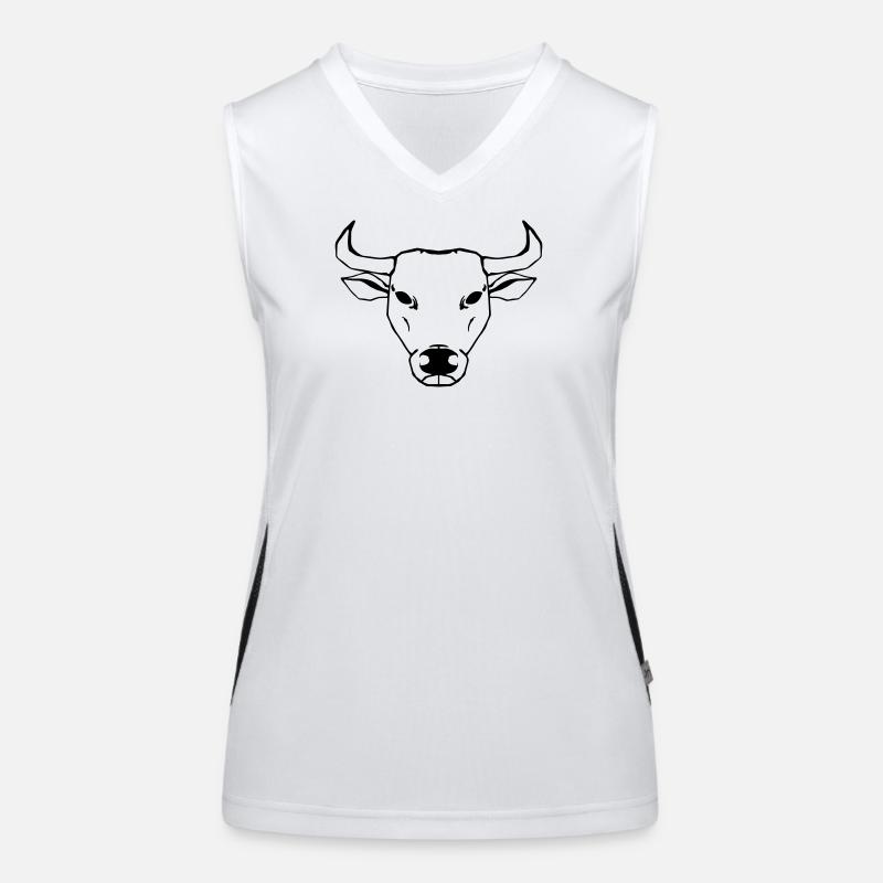 Illustration de bœuf Débardeur respirant contrasté Femme