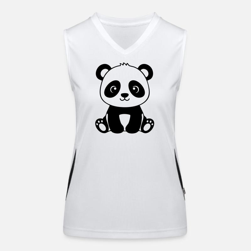Bébé Panda mignon – Noir & Blanc Débardeur respirant contrasté Femme