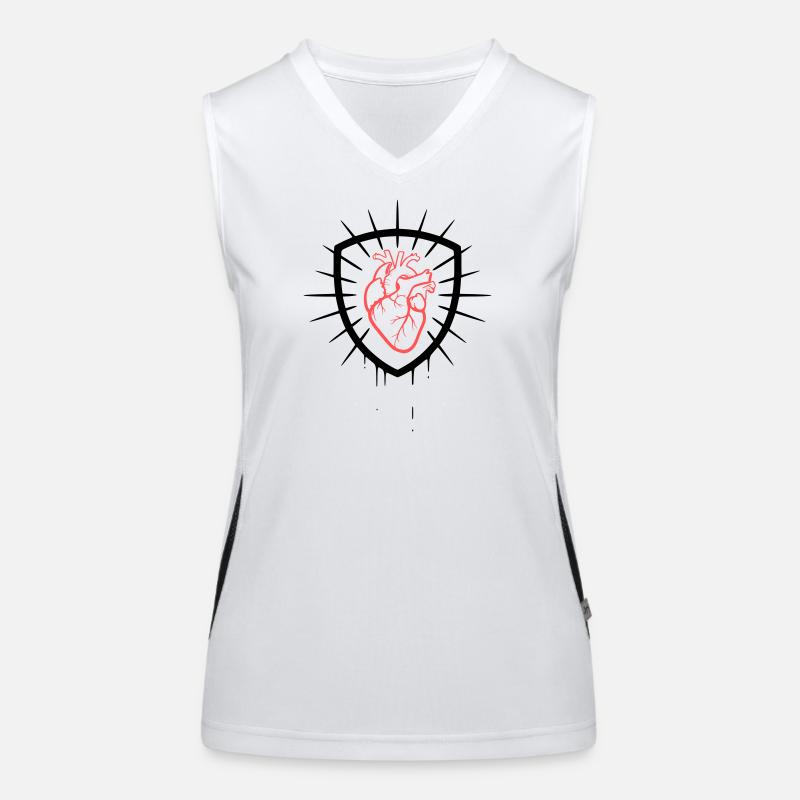 Blason du cœur coloré Débardeur respirant contrasté Femme