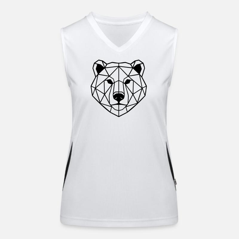 Bär Polygon Funktionelles Kontrast-Tank Top für Frauen