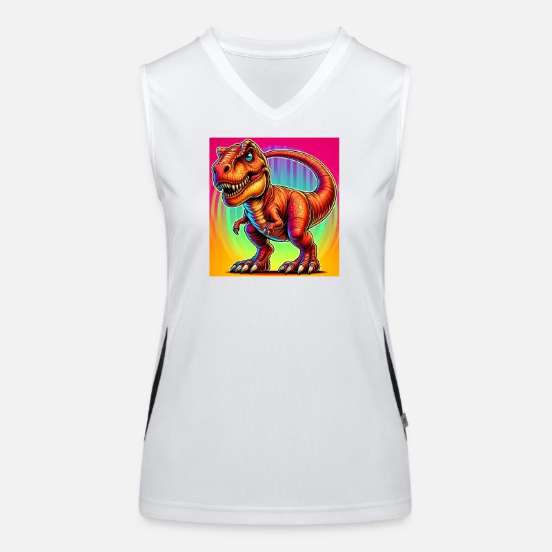 Dinosaurier Funktionelles Kontrast-Tank Top für Frauen