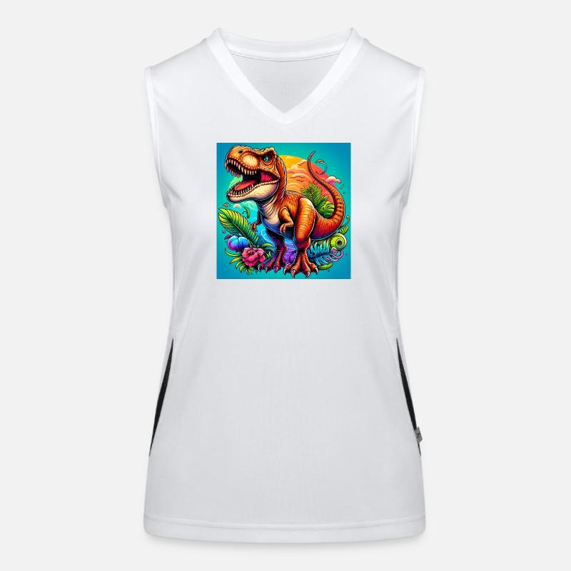 dinosaur Women's Functional Contrast Tank Top