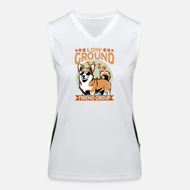 Funny Dog Breed Corgi Funktionelles Kontrast-Tank Top für Frauen