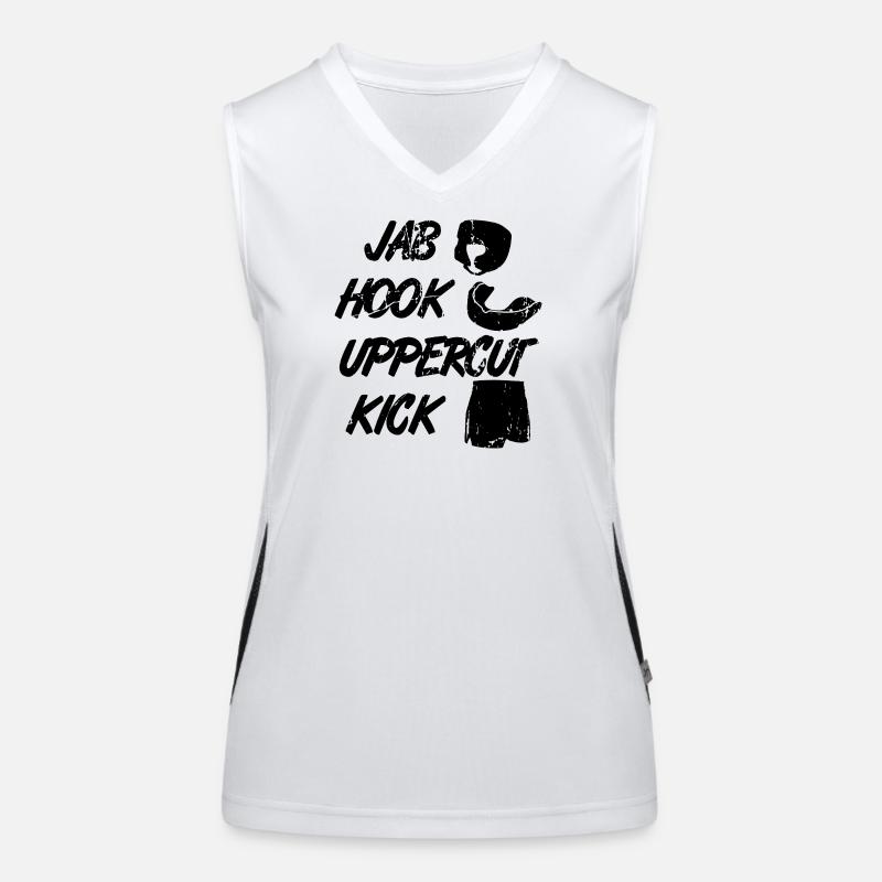 Kickboxer Techniken Funktionelles Kontrast-Tank Top für Frauen