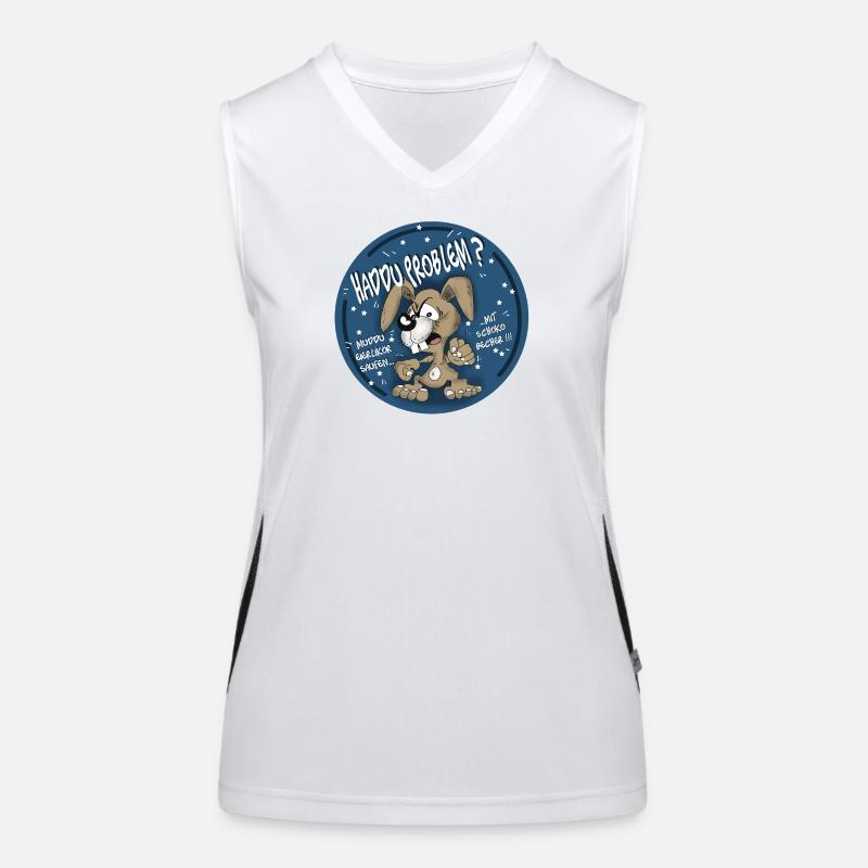 Hasen-Comic Haddu Problem? Funktionelles Kontrast-Tank Top für Frauen