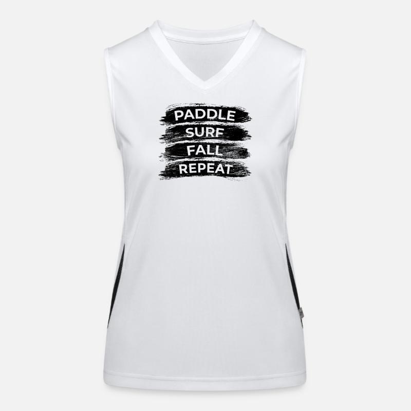 Paddle Surf Fall Repeat Funktionelles Kontrast-Tank Top für Frauen