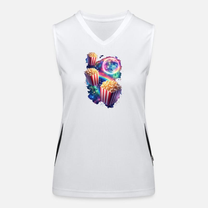 Kosmischer Popcornzauber Funktionelles Kontrast-Tank Top für Frauen