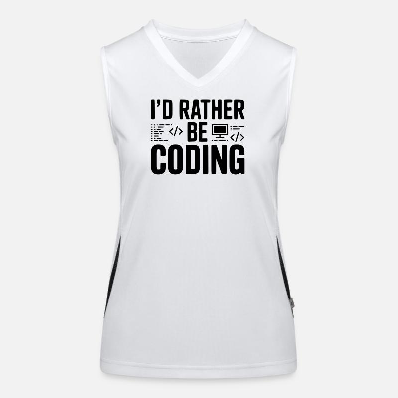 I'd Rather Be Coding Women's Functional Contrast Tank Top