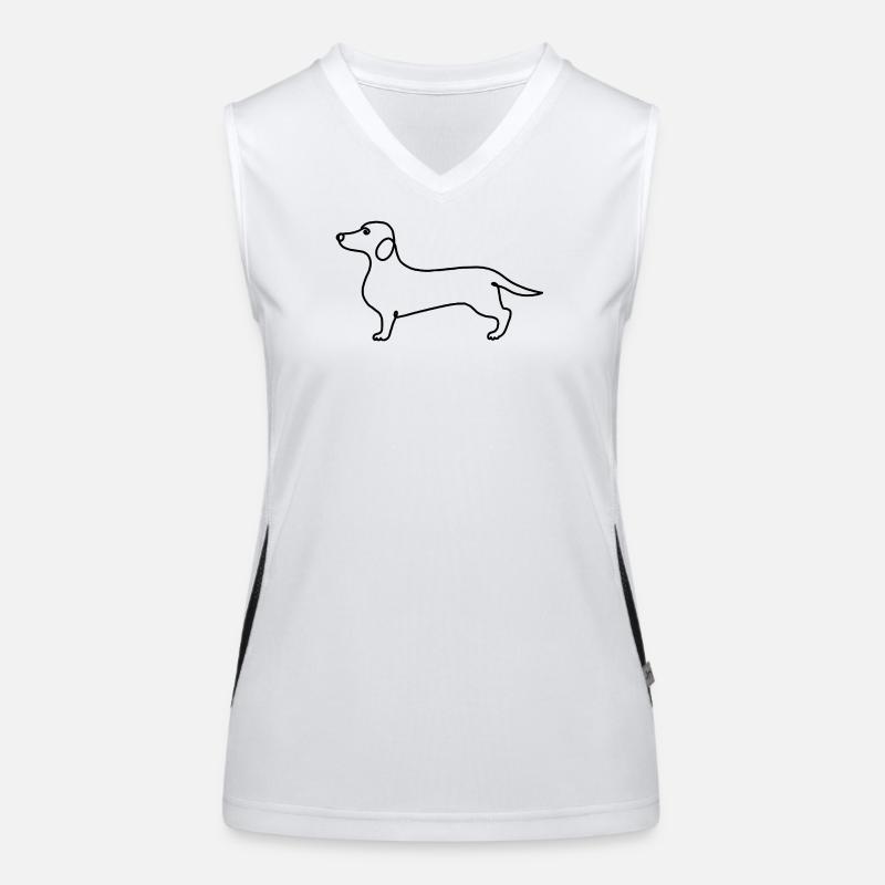 Minimalisme Teckel Illustration Moderne Débardeur respirant contrasté Femme