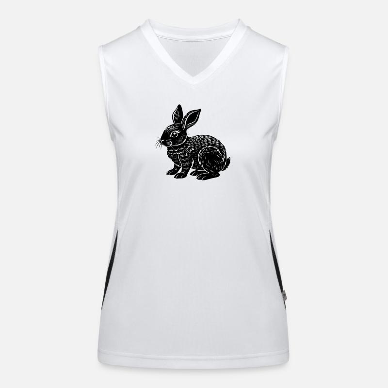 Petit lapin mignon Débardeur respirant contrasté Femme