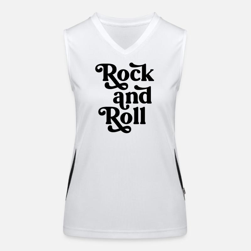 Conception typographique vintage rock and roll Débardeur respirant contrasté Femme