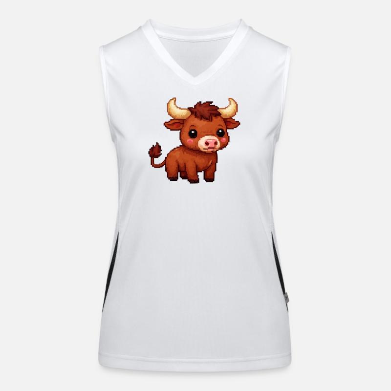 Pixel Bull Cuddly Bull Women's Functional Contrast Tank Top
