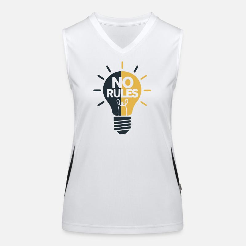 No Rules Lichtkugel Design Funktionelles Kontrast-Tank Top für Frauen