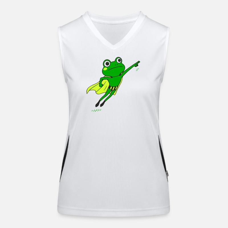 Frog hero in supercape Women's Functional Contrast Tank Top