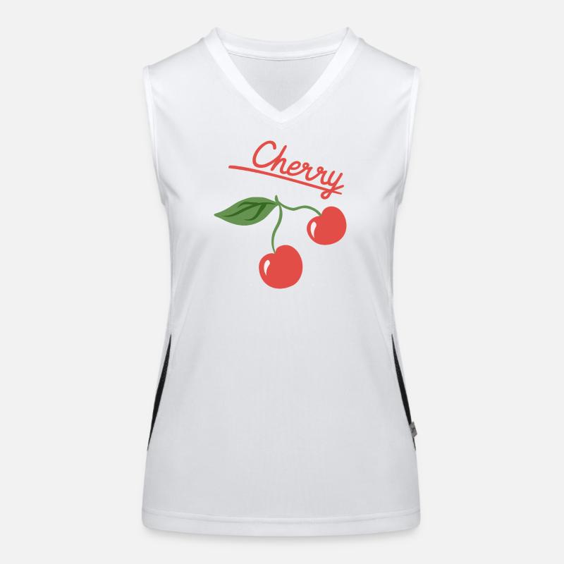 Cherry Fruit Summer Design Women's Functional Contrast Tank Top