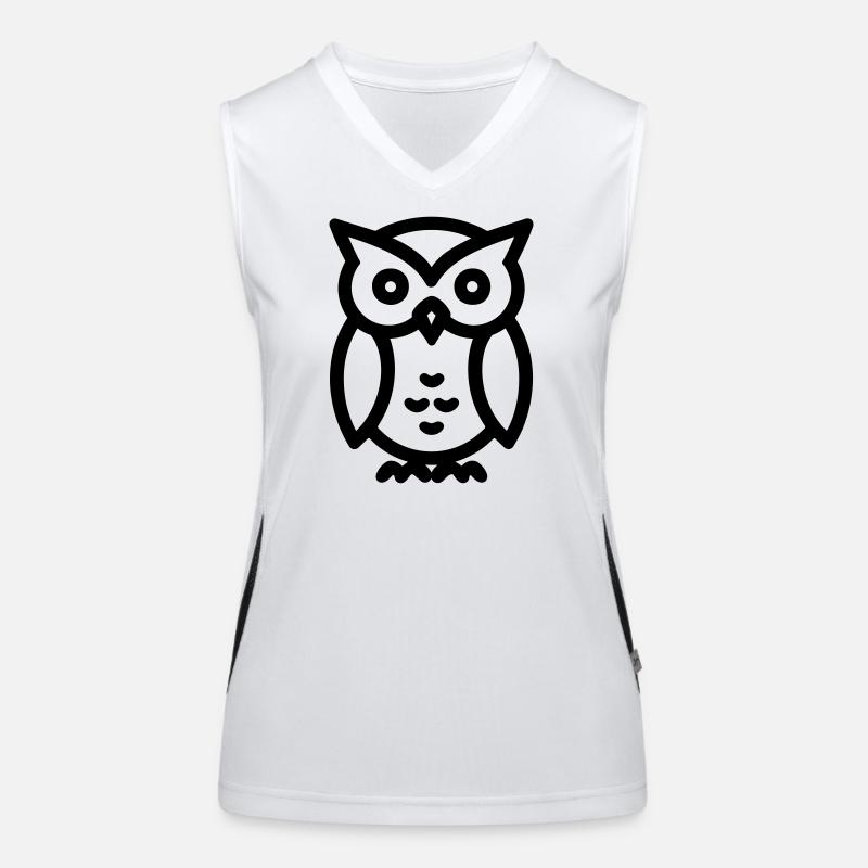 Eule Funktionelles Kontrast-Tank Top für Frauen