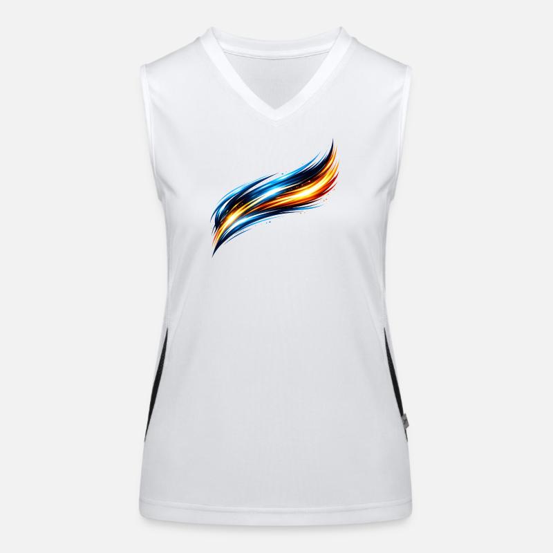 Sportliches Trikot Design Dynamischer Effekt Funktionelles Kontrast-Tank Top für Frauen