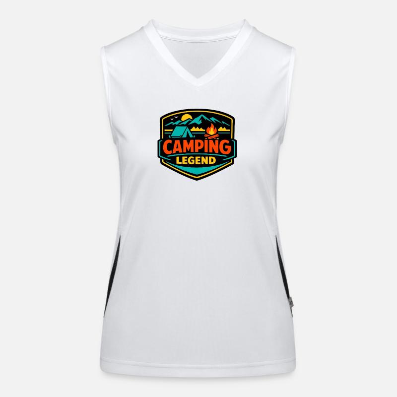 Camping Legend Abzeichen Funktionelles Kontrast-Tank Top für Frauen