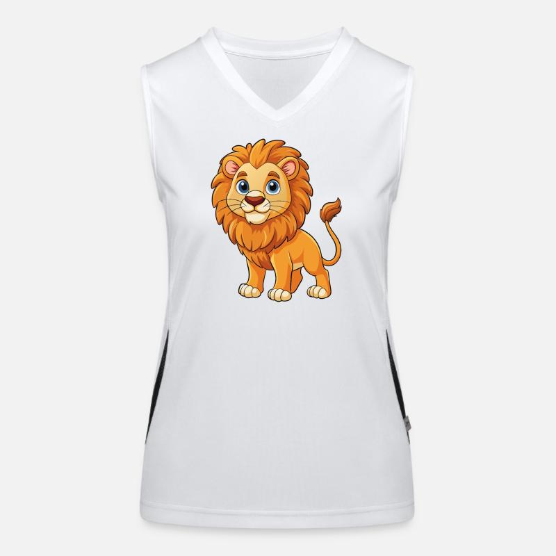 Cute lion Women's Functional Contrast Tank Top
