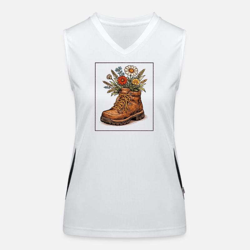 Bouquet de fleurs sauvages Boot Blooms Débardeur respirant contrasté Femme
