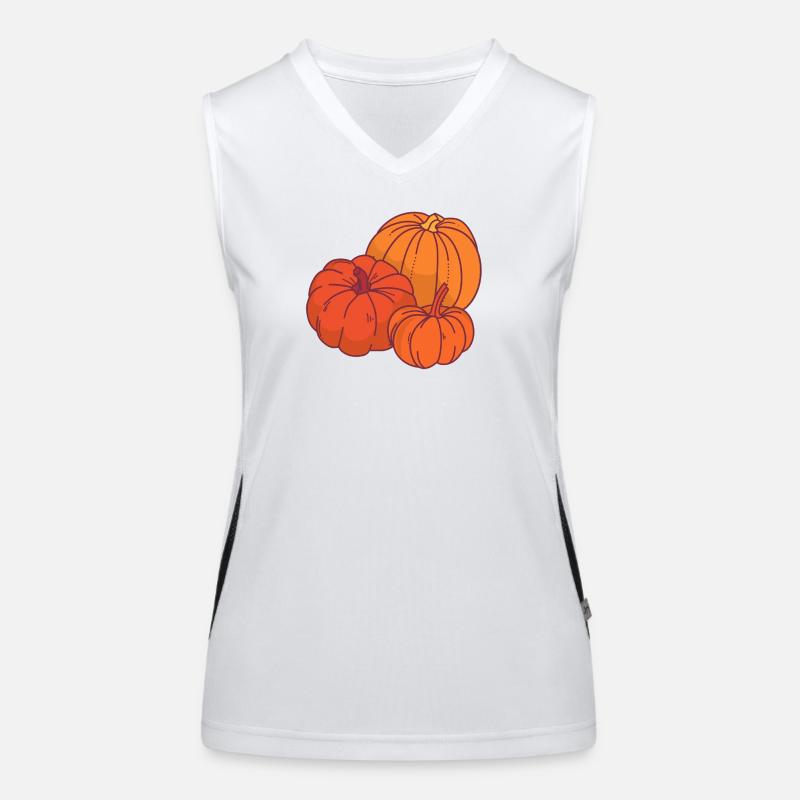 Citrouilles style dessin animé Débardeur respirant contrasté Femme