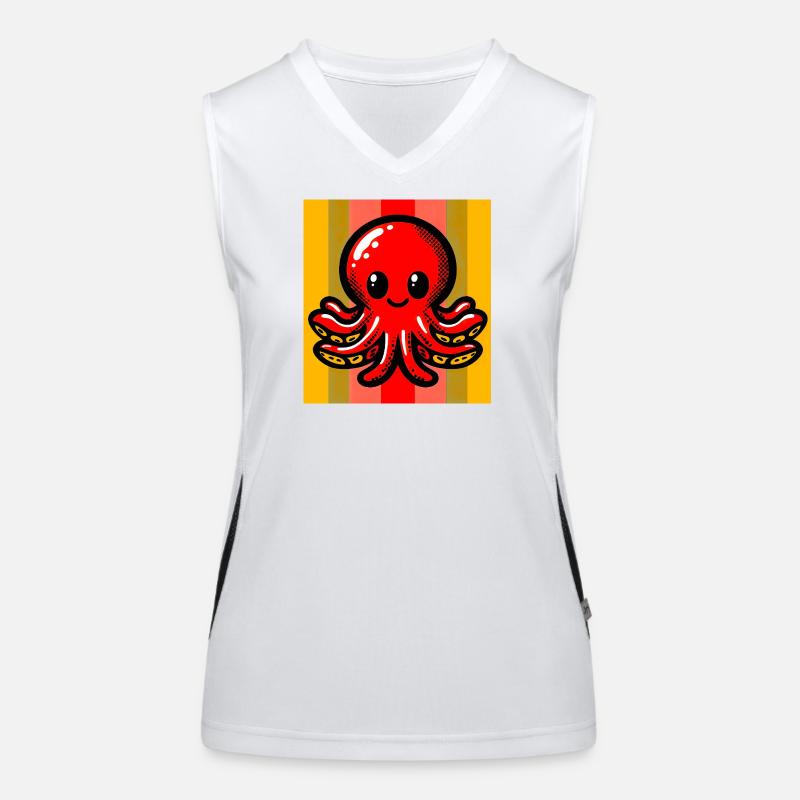 Krake Funktionelles Kontrast-Tank Top für Frauen