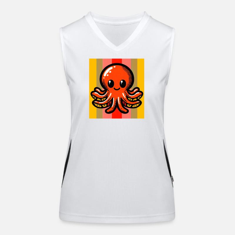 Krake Funktionelles Kontrast-Tank Top für Frauen