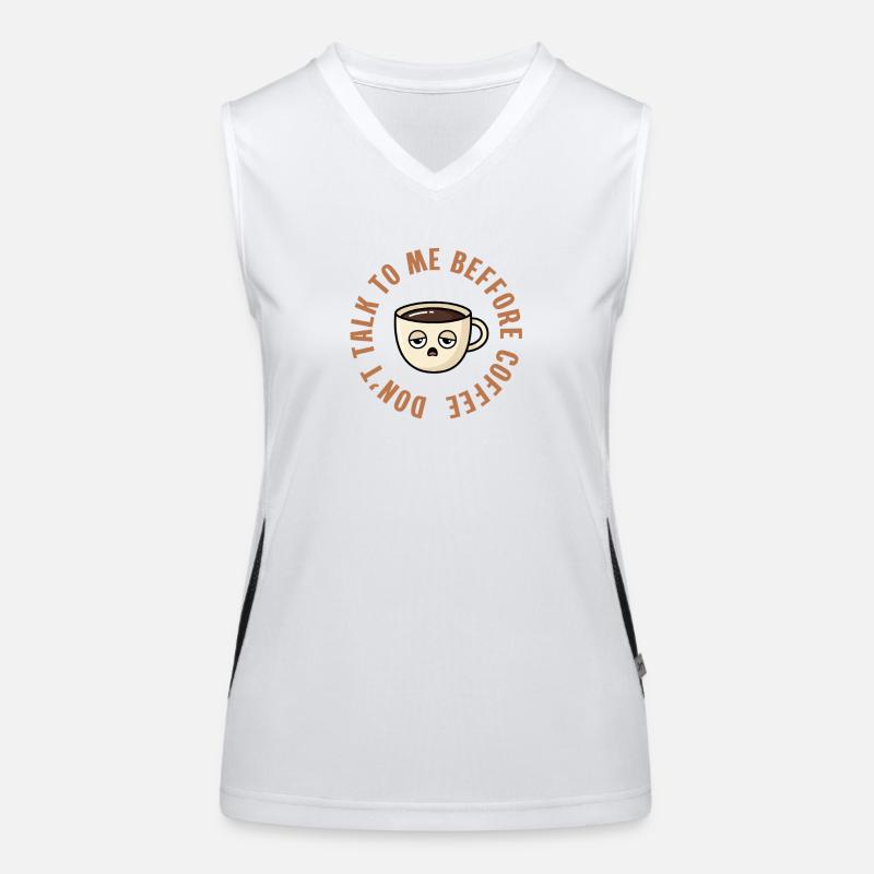 Sprich vor dem Kaffee nicht mit mir Funktionelles Kontrast-Tank Top für Frauen