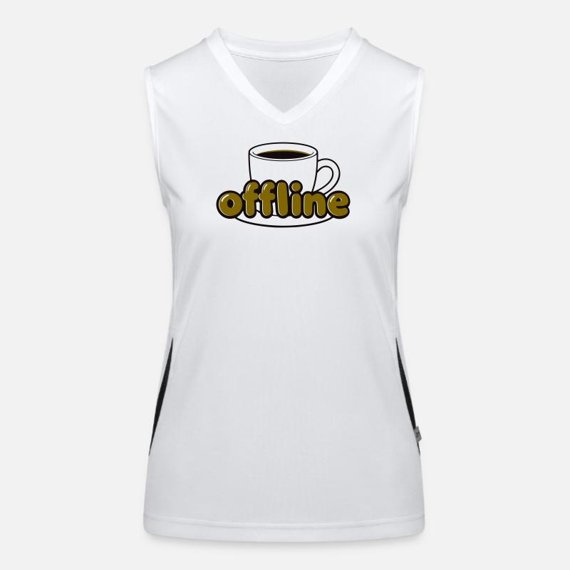 Offline Kaffeepause Icon Funktionelles Kontrast-Tank Top für Frauen