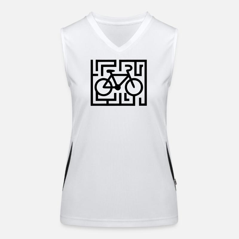 Puzzles difficiles dans le labyrinthe vélo Débardeur respirant contrasté Femme