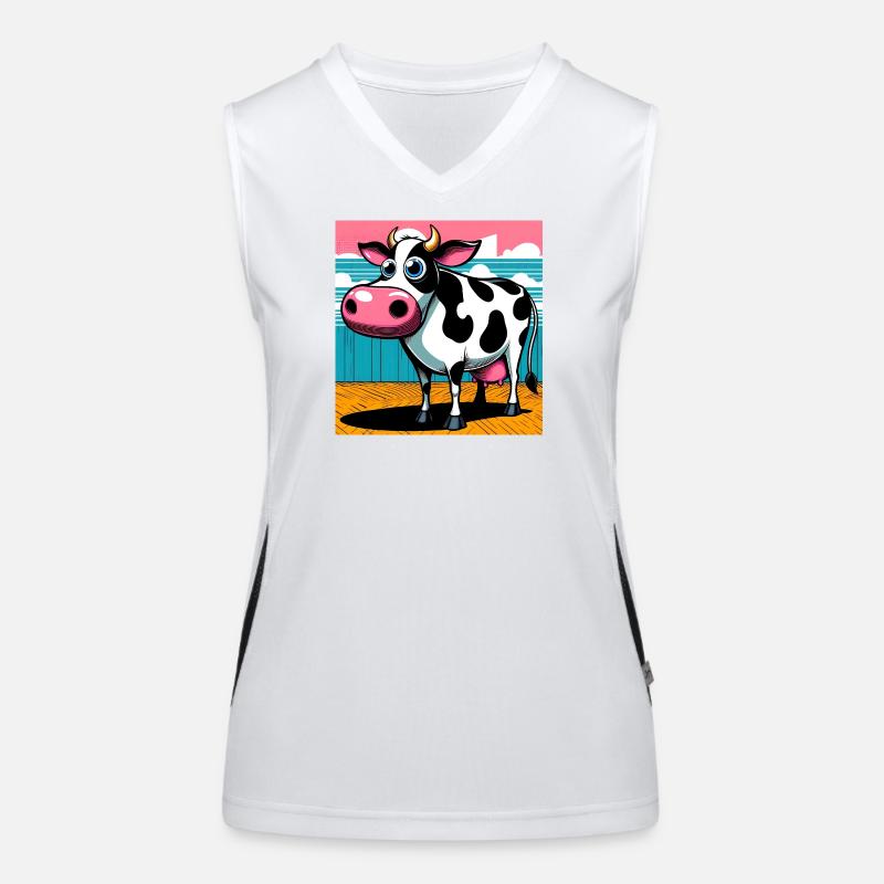 vache Débardeur respirant contrasté Femme