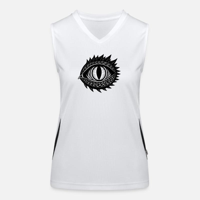 Drachenauge Funktionelles Kontrast-Tank Top für Frauen