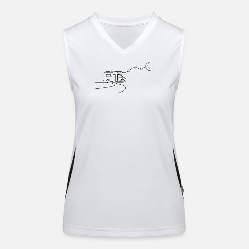 wohnmobil sterne mond Funktionelles Kontrast-Tank Top für Frauen
