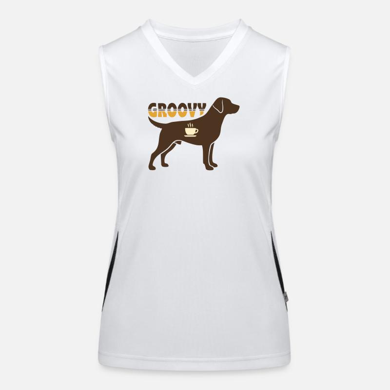 Groovy Dog Retriever Rétro Débardeur respirant contrasté Femme