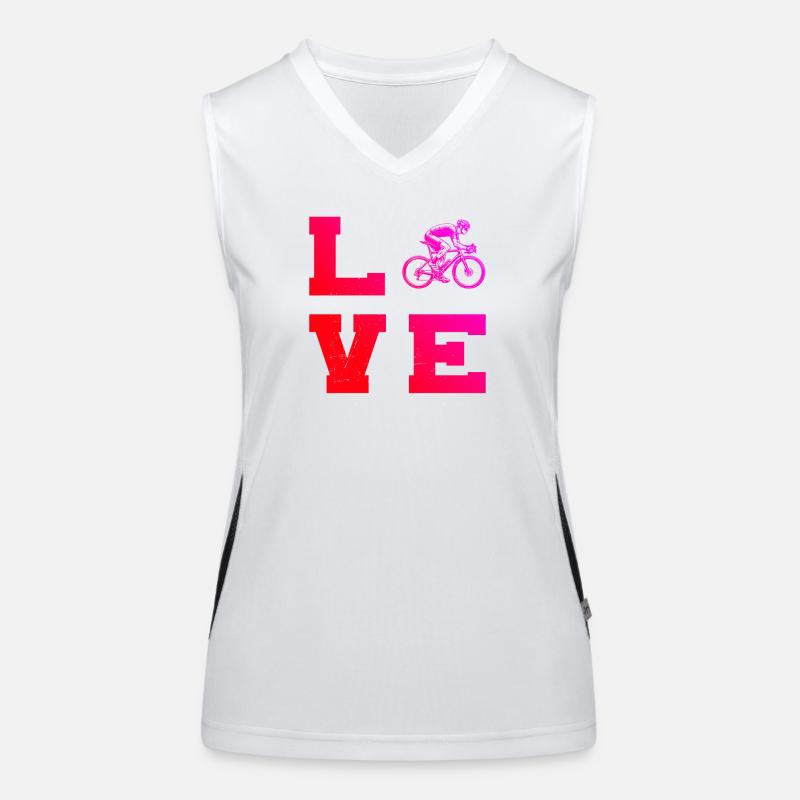 Idée cadeau pour un vélo de route avec vélo de route Débardeur respirant contrasté Femme