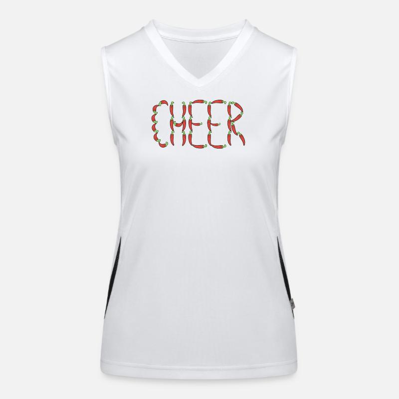 Chilli pepper cheer Women's Functional Contrast Tank Top
