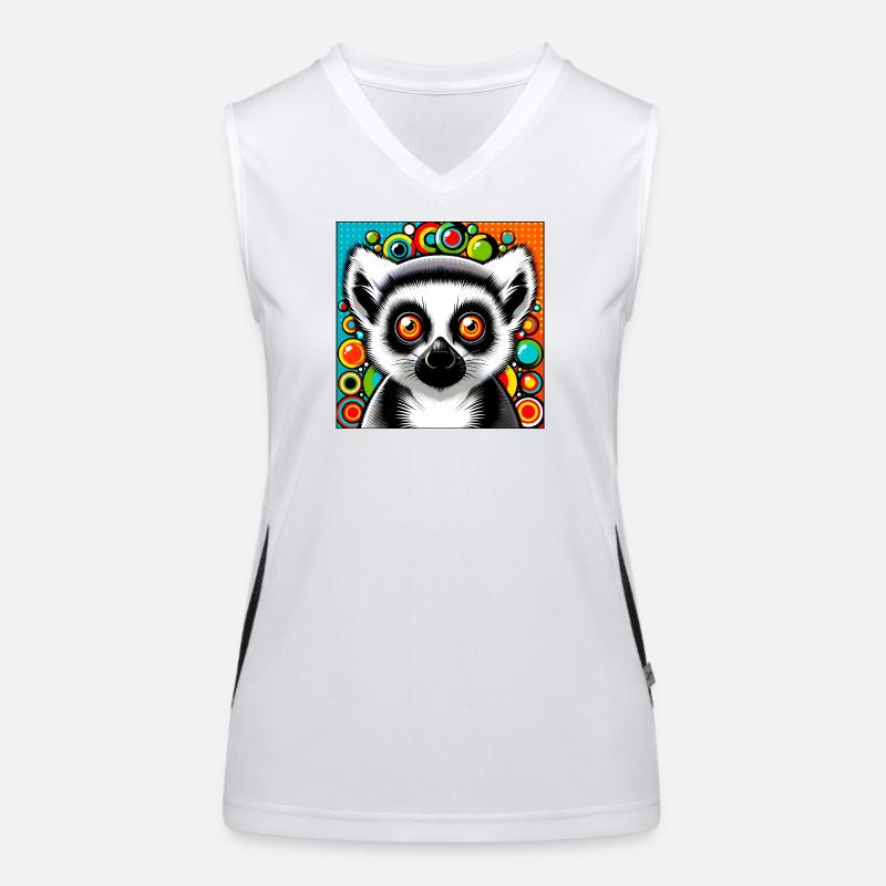 Lemur Funktionelles Kontrast-Tank Top für Frauen