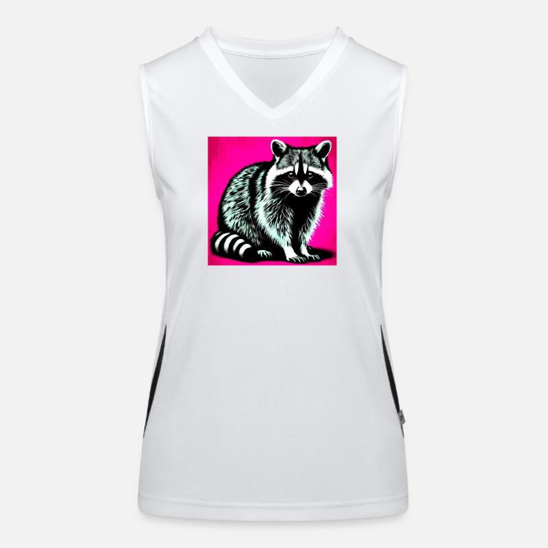 Waschbär Funktionelles Kontrast-Tank Top für Frauen