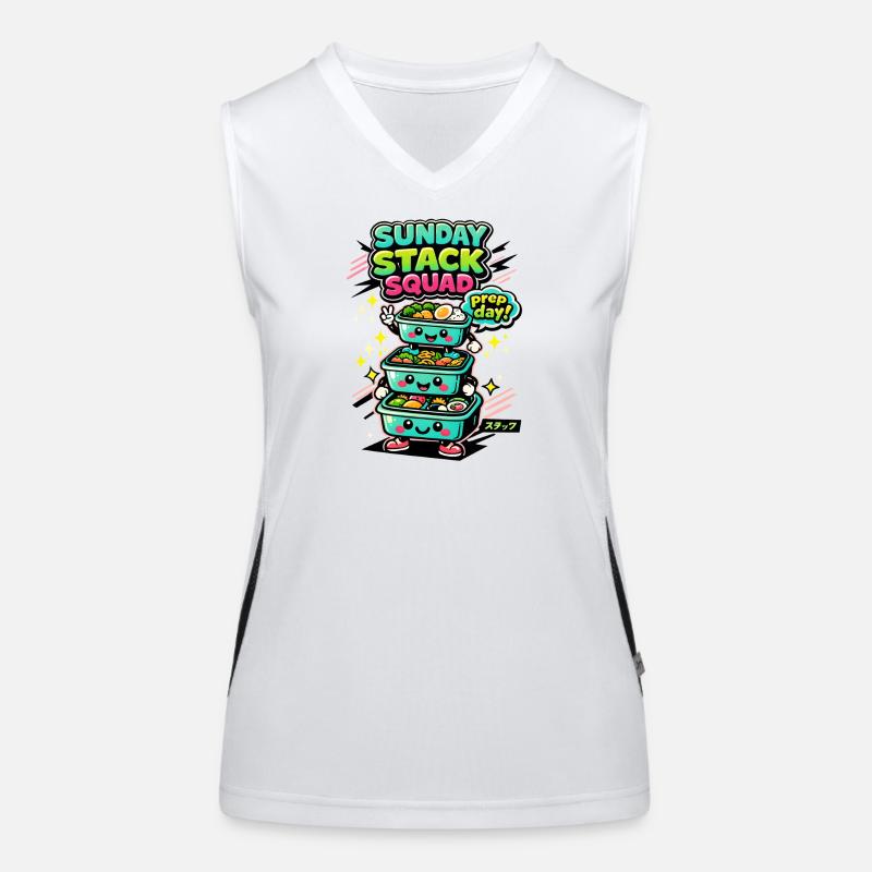 Sonntags-Stack | Meal Prep Crew Funktionelles Kontrast-Tank Top für Frauen
